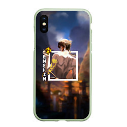 Чехол iPhone XS Max матовый Чжун Ли Zhongli, Genshin Impact