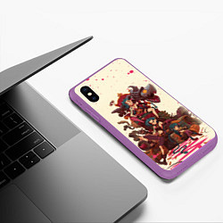 Чехол iPhone XS Max матовый ЛИГА ЛЕГЕНД JINX ARCANE, цвет: 3D-фиолетовый — фото 2