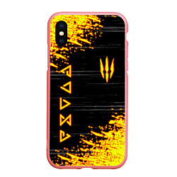 Чехол iPhone XS Max матовый The Witcher Neon, цвет: 3D-баблгам