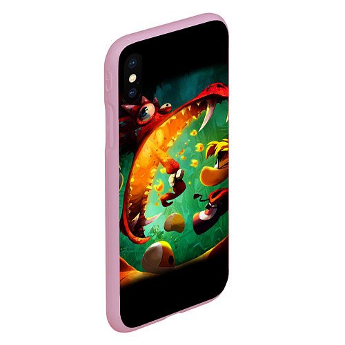 Чехол iPhone XS Max матовый Rayman Legend / 3D-Розовый – фото 2