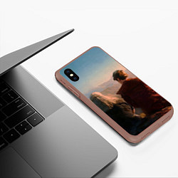 Чехол iPhone XS Max матовый Ведьмак и Лютик, цвет: 3D-коричневый — фото 2