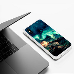 Чехол iPhone XS Max матовый Танк СТ-II, цвет: 3D-белый — фото 2