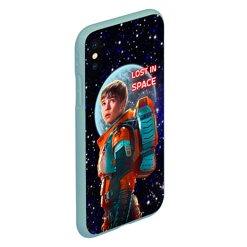 Чехол iPhone XS Max матовый Затерянные в космосе Lost in space / 3D-Мятный – фото 2