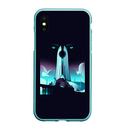 Чехол iPhone XS Max матовый Destiny eyes, цвет: 3D-мятный