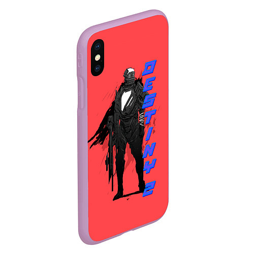 Чехол iPhone XS Max матовый Destiny neon / 3D-Сиреневый – фото 2