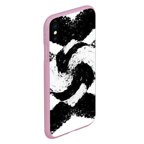 Чехол iPhone XS Max матовый Чб инь янь / 3D-Розовый – фото 2