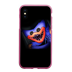 Чехол iPhone XS Max матовый POPPY PLAYTIME ХАГГИ ВАГГИ ЗЛОЙ, цвет: 3D-малиновый