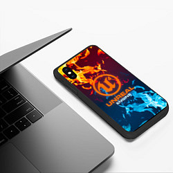 Чехол iPhone XS Max матовый Unreal Огонь, цвет: 3D-черный — фото 2