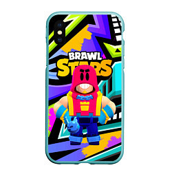 Чехол iPhone XS Max матовый GROM BRAWL STARS ГРОМ БРАВЛЫ, цвет: 3D-мятный