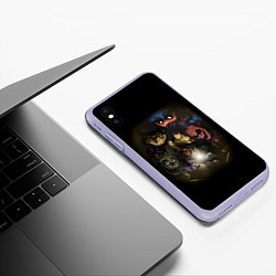 Чехол iPhone XS Max матовый POPPY PLAYTIME FIVE NIGHTS AT FREDDYS BENDY, цвет: 3D-светло-сиреневый — фото 2
