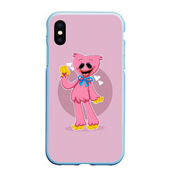 Чехол iPhone XS Max матовый KISSY MISSY POPPY PLAYTIME ПОППИ ПЛЕЙТАЙМ КИССИ МИ, цвет: 3D-голубой