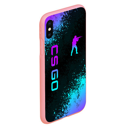 Чехол iPhone XS Max матовый CS GO NEON SYMBOL STYLE SKIN КС ГО НЕОН / 3D-Баблгам – фото 2