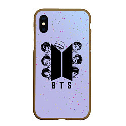 Чехол iPhone XS Max матовый Bangtan BTS, цвет: 3D-коричневый