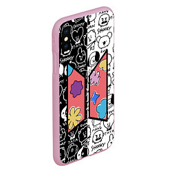 Чехол iPhone XS Max матовый Permission To Dance SPLIT BT21, цвет: 3D-розовый — фото 2