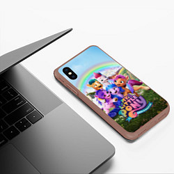 Чехол iPhone XS Max матовый My Little Pony: A New Generation, цвет: 3D-коричневый — фото 2