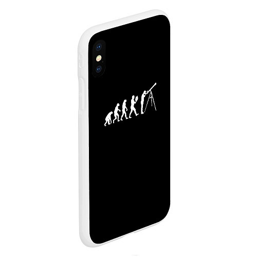 Чехол iPhone XS Max матовый Astroevolution black synthetic edition / 3D-Белый – фото 2