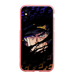 Чехол iPhone XS Max матовый JOJOS BIZARRE ADVENTURE ЛИЦО ГЕРОЯ