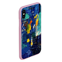 Чехол iPhone XS Max матовый КРАСКА PAINT, цвет: 3D-розовый — фото 2