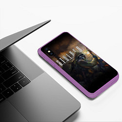 Чехол iPhone XS Max матовый СТАЛКЕР ТЕНИ ЧЕРНОБЫЛЯ, ЧАЭС STALKER, цвет: 3D-фиолетовый — фото 2