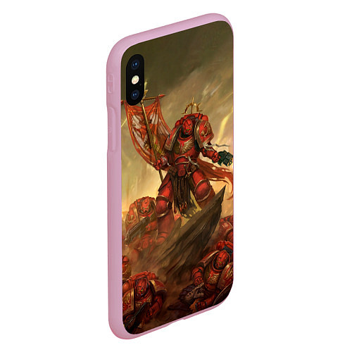 Чехол iPhone XS Max матовый Красные скорпионы / 3D-Розовый – фото 2