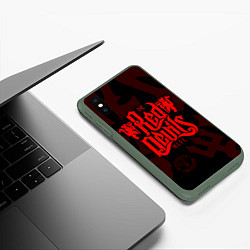 Чехол iPhone XS Max матовый МАНЧЕСТЕР ЮНАЙТЕД КРАСНЫЕ ДЬЯВОЛЫ RED DEVILS, цвет: 3D-темно-зеленый — фото 2