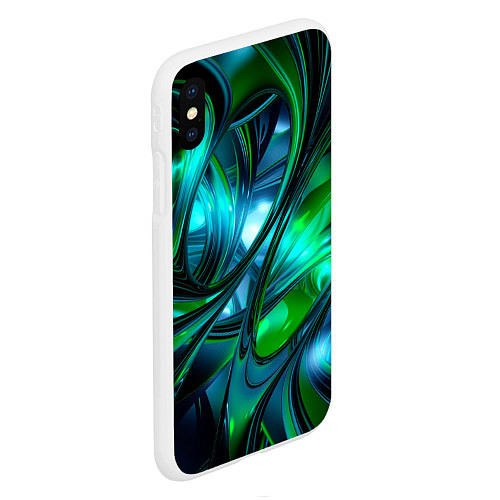 Чехол iPhone XS Max матовый Изумрудное настроение / 3D-Белый – фото 2