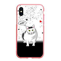 Чехол iPhone XS Max матовый CAT LOVE