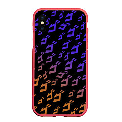 Чехол iPhone XS Max матовый JOJOS BIZARRE ADVENTURE PATTERN