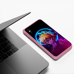 Чехол iPhone XS Max матовый MELIODAS 7 DAEDLY SINS МЕЛИОДАС, цвет: 3D-малиновый — фото 2