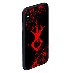 Чехол iPhone XS Max матовый BERSERK PATTERN SYMBOL, КЛЕЙМО, цвет: 3D-черный — фото 2