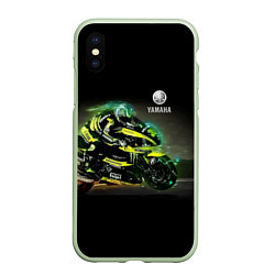 Чехол iPhone XS Max матовый YAMAHA - famous racing team!