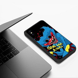 Чехол iPhone XS Max матовый Huggy Wuggy - Poppy Playtime, цвет: 3D-черный — фото 2