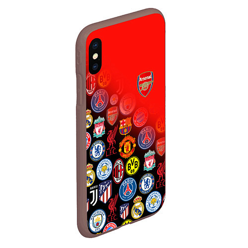 Чехол iPhone XS Max матовый ARSENAL SPORT BEST FC / 3D-Коричневый – фото 2