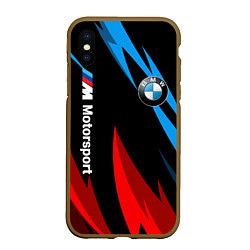 Чехол iPhone XS Max матовый BMW Логотип Узор