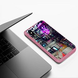 Чехол iPhone XS Max матовый Инженерия, цвет: 3D-малиновый — фото 2