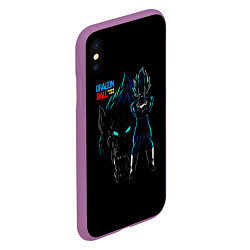 Чехол iPhone XS Max матовый Dragon Ball Z Dark, цвет: 3D-фиолетовый — фото 2