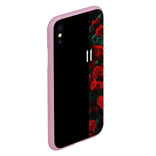 Чехол iPhone XS Max матовый РОЗЫ 11 / 3D-Розовый – фото 2