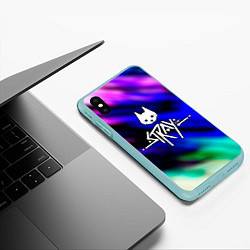 Чехол iPhone XS Max матовый Stray, цвет: 3D-мятный — фото 2