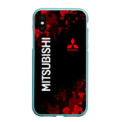 Чехол iPhone XS Max матовый MITSUBISHIC MILITARY GEOMETRY RED, цвет: 3D-мятный