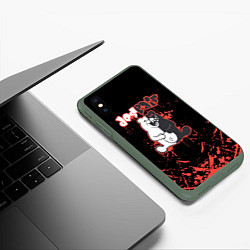 Чехол iPhone XS Max матовый Monokuma monomi, цвет: 3D-темно-зеленый — фото 2