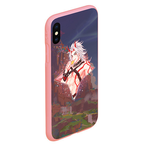 Чехол iPhone XS Max матовый Итто Аратаки Arataki Itto в примогеме, Genshin Imp / 3D-Баблгам – фото 2