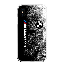 Чехол iPhone XS Max матовый БМВ Черно-белый логотип