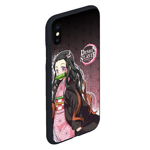 Чехол iPhone XS Max матовый НЕЗУКО NEZUKO SLAYER / 3D-Черный – фото 2