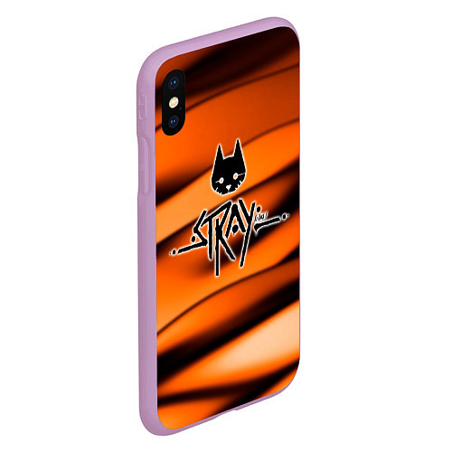 Чехол iPhone XS Max матовый Stray Логотип / 3D-Сиреневый – фото 2