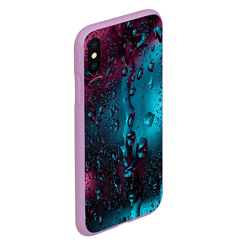 Чехол iPhone XS Max матовый Ностальгия фиолетового дождя / 3D-Сиреневый – фото 2