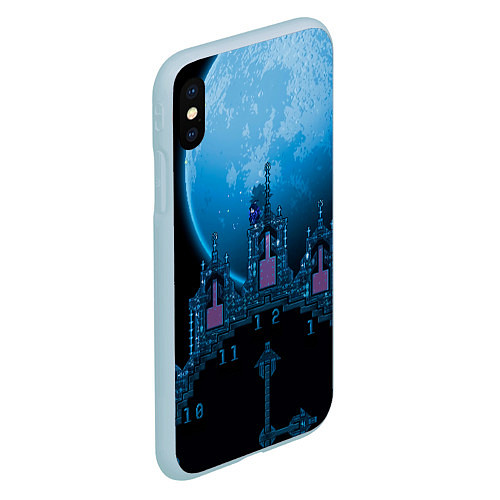 Чехол iPhone XS Max матовый Terrarians moon / 3D-Голубой – фото 2