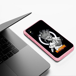 Чехол iPhone XS Max матовый Сенку с колбой - Доктор Стоун, цвет: 3D-баблгам — фото 2