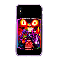 Чехол iPhone XS Max матовый Five nights at freddys security breach