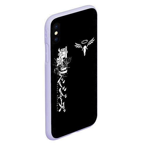 Чехол iPhone XS Max матовый TOKYO REVENGERS WALHALLA TEAM WHITE / 3D-Светло-сиреневый – фото 2