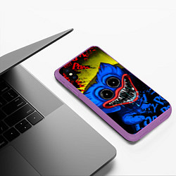 Чехол iPhone XS Max матовый POPPY PLAYTIME ХАГИ ВАГИ, Я ПОЙМАЮ ТЕБЯ!, цвет: 3D-фиолетовый — фото 2